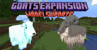 Goats Expansion Addon (1.20, 1.19) – MCPE/Bedrock Rideable Mob Mod