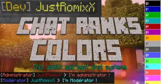 Chat-Name Colors + Ranks Addon (1.20) – MCPE/Bedrock Mod