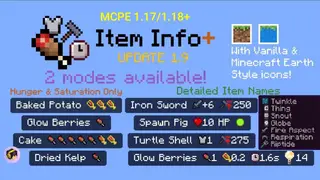 Item Info+ Texture Pack (26.x, 1.21) – MCPE/Bedrock