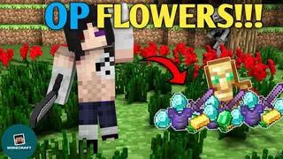 Minecraft But Flowers Drop OP Loots Addon (1.20) – MCPE/Bedrock Mod