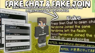 Fake Chat & Fake Join Addon (1.20, 1.19) – MCPE/Bedrock Mod