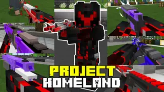 Project Homeland Addon (1.20, 1.19) – MCPE/Bedrock Gun Pack Mod