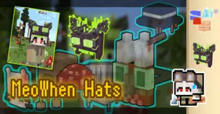 Meowhen Hats Addon (1.20, 1.19) – MCPE/Bedrock Cosmetics Mod
