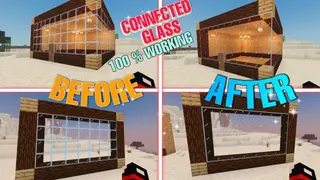 Connected Glass Addon (1.26+) – MCPE/Bedrock Mod