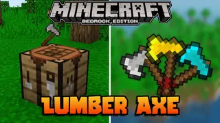 Lumber Axe Bedrock Addon (1.20, 1.19) – MCPE Lumberjack Mod
