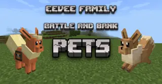 Eevee Family Battle & Bank Pets Addon (1.19) – MCPE/Bedrock Mod