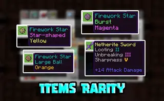 Items Rarity Addon (1.19) – MCPE/Bedrock Mod