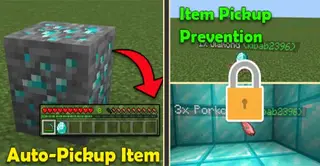 Auto Pickup Item & Item Pickup Prevention Addon (1.19) – MCPE/Bedrock