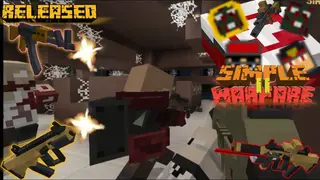Simple Warfare II Addon V3 (1.19, 1.18) – MCPE/Bedrock 3D Guns Mod