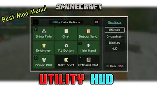 Utility UI Pack (26.x, 1.21) – Best HUD Pack for MCPE/Bedrock