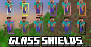 Glass Shields Resource Pack (1.20, 1.19) – MCPE/Bedrock
