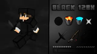 Black [128x] Texture Pack (1.21, 1.20) – MCPE/Bedrock PvP Pack