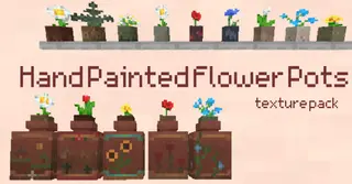 Hand-Painted Flower Pots Texture Pack (1.20, 1.19) – MCPE/Bedrock