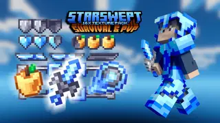 StarSwept [16x] Texture Pack (1.20, 1.19) – Bedrock Survival & PvP Pack