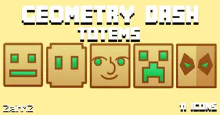 Geometry Dash Totems Texture Pack (1.19) – MCPE/Bedrock
