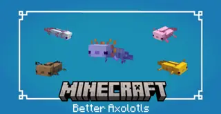 Better Axolotls Texture Pack (1.19) – MCPE/Bedrock