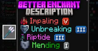 Better Enchant Description Texture Pack (1.21, 1.20) – MCPE/Bedrock