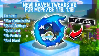 Raven Tweaks Client V2 (1.19) – Fps Boost, Quick Loot, And More!