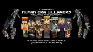 Human Era Villagers & Illagers Texture Pack (26.x, 1.21) – MCPE/Bedrock