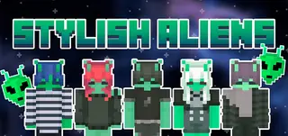 Stylish Aliens Skin Pack (26.x, 1.21) – MCPE/Bedrock