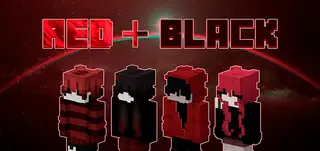 Red + Black Skin Pack (26.x, 1.21) – MCPE/Bedrock