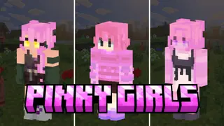 Pinky Girls Skin Pack (26.x, 1.21) – MCPE/Bedrock