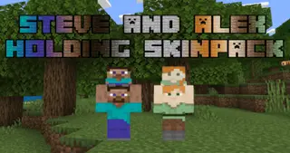 Steve & Alex Holding Skin Pack (1.20, 1.19) – MCPE/Bedrock