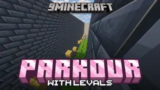 Parkour with Levals Map (26.x, 1.21) – Conquer Tricky Jumps in Narrow Stone Corridors