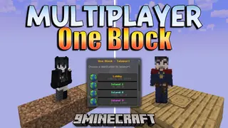 Multiplayer One Block Map (26.x, 1.21) – Conquer The Sky Together On One Block