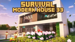 Survival Modern House 33 Map (26.x, 1.21) – MCPE/Bedrock