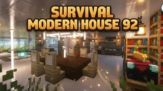 Survival Modern House 92 Map (26.x, 1.21) – MCPE/Bedrock