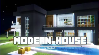 Shadow Modern House Map (1.21) – MCPE/Bedrock