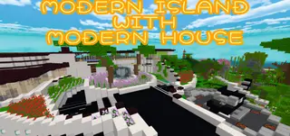 Modern Island with Modern House Map (1.21, 1.20) – MCPE/Bedrock
