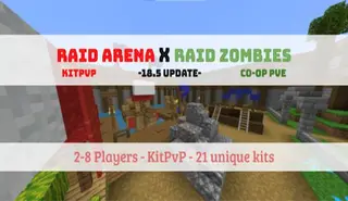 Raid Arena X Raid Zombies Map (1.21, 1.20) – MCPE/Bedrock