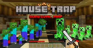 House Trap Survival Map (1.20) – MCPE/Bedrock