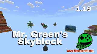 Mr.Green's Skyblock Map (1.19) for Minecraft PE/Bedrock