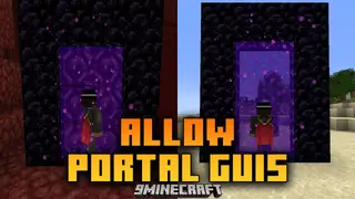 Allow Portal GUIs Mod (26.2, 1.20.1) – Access Inventory And Chat In Portals