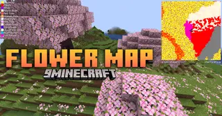 Flower Map Mod (26.2, 1.20.1) – Discover Minecraft’s Floral Distribution