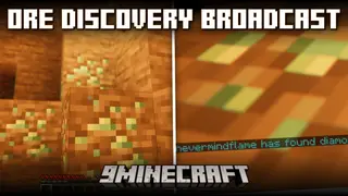 Ore Discovery Broadcast Mod (26.2, 1.20.1) – Sends Chat Announcements Upon Ore Discovery