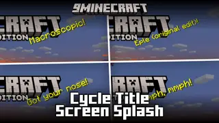 Cycle Title Screen Splash Mod (26.2, 1.20.1) – Configurable Splash Text