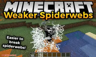 Weaker Spiderwebs Mod (26.2, 1.20.1) – Easier to Break Spiderwebs