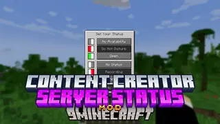 Content Creator Server Status Mod (26.2, 1.20.1) – Enables You to Set a Status