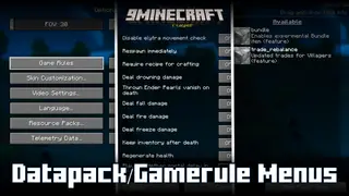Datapack/Gamerule Menus Mod (26.2, 1.20.1) – Edit Gamerules Even After World Creation
