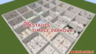 25 Stages of Simple Parkour Map (26.2, 1.20.1) for Minecraft