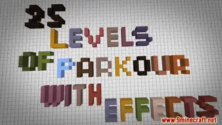 25 Levels of Parkour With Effects Map (26.2, 1.20.1) for Minecraft