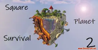 Square Planet Survival 2 Map (26.2, 1.20.1) for Minecraft