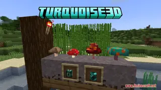 Turquoise3D Resource Pack (1.21.1, 1.20.1) – Texture Pack