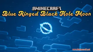 Blue Ringed Black Hole Moon Resource Pack (1.21.1, 1.20.1) – Texture Pack