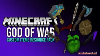 GoW Custom Items Resource Pack (1.21.1, 1.20.1) – Texture Pack