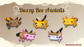 Buzzy Bee Axolotls Resource Pack (1.21.1, 1.20.1) – Texture Pack